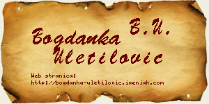 Bogdanka Uletilović vizit kartica